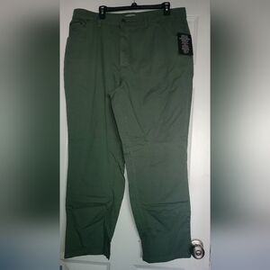 Woman Within Dark olive classic cotton denim